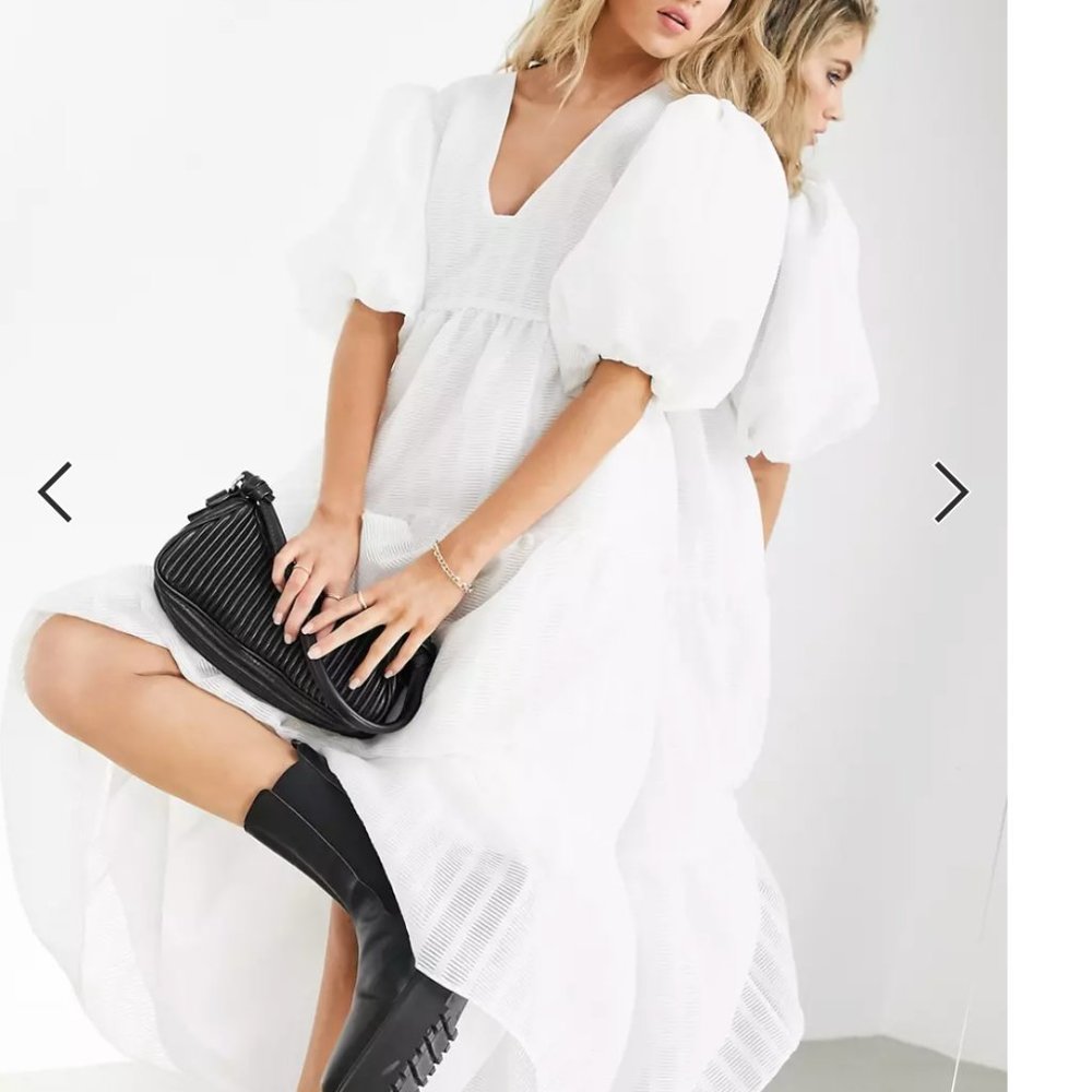 NWOT ASOS tiered midi smock dress